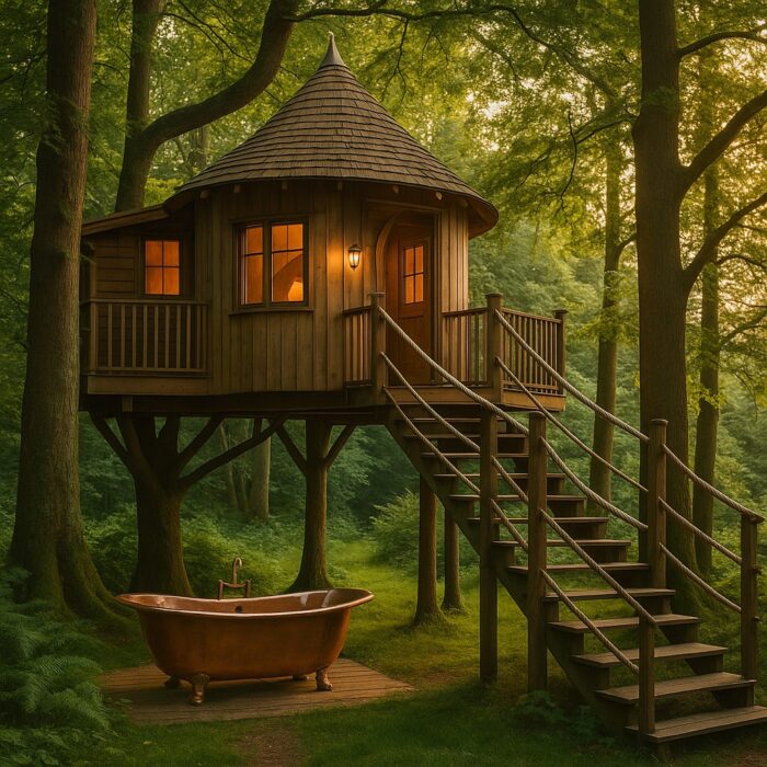 The Treehouses at Harptree Court, Somerset