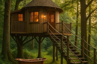 The Treehouses at Harptree Court, Somerset